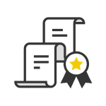 diploma icon with certification diploma icon with certification