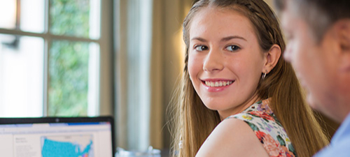 girl smiling